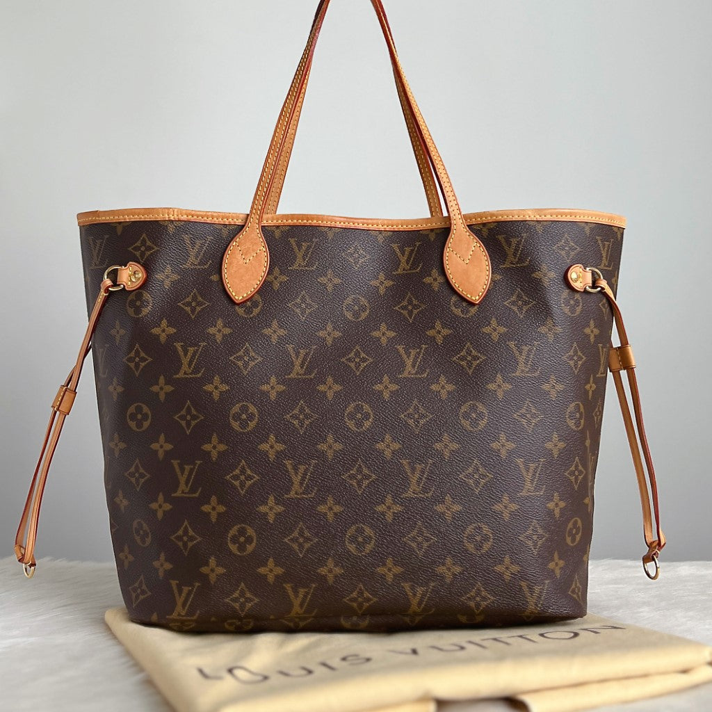 Louis Vuitton Iconic Monogram Neverfull MM Shoulder Bag Excellent