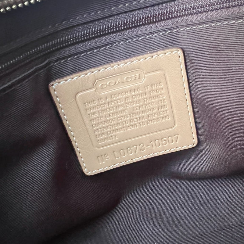 Coach Monogram Front Buckle Charm Detail Shoulder Bag