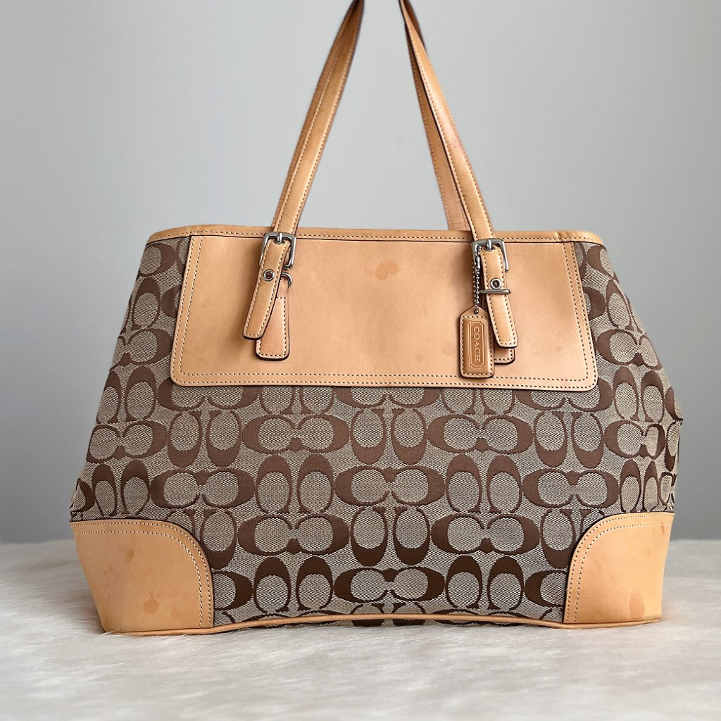 Coach Signature Monogram Leather Patchwork Shoulder Bag