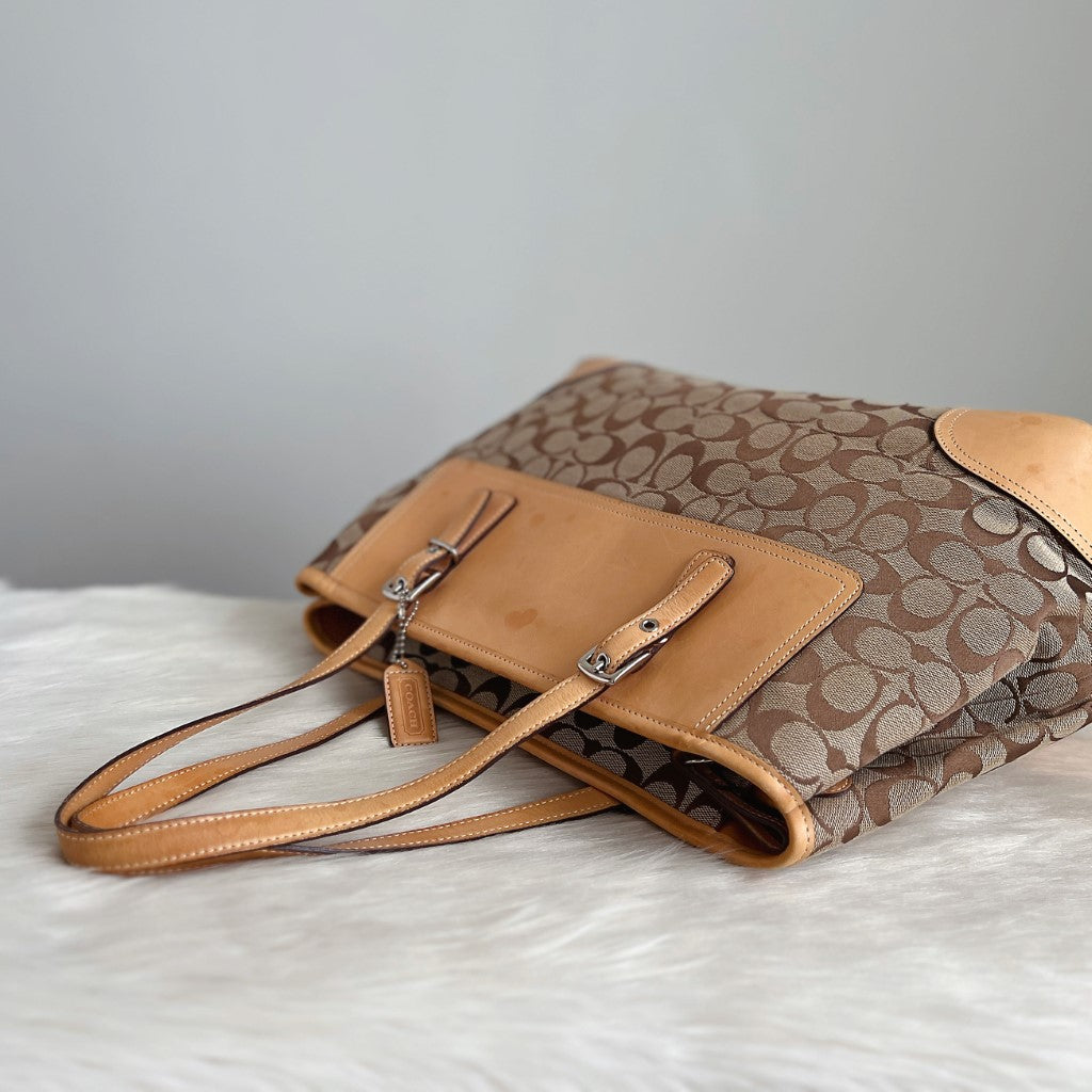 Coach Signature Monogram Leather Patchwork Shoulder Bag