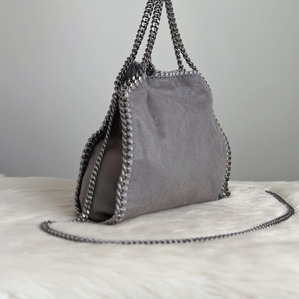 Stella Mccartney Grey Signature Falabella Shoulder Bag