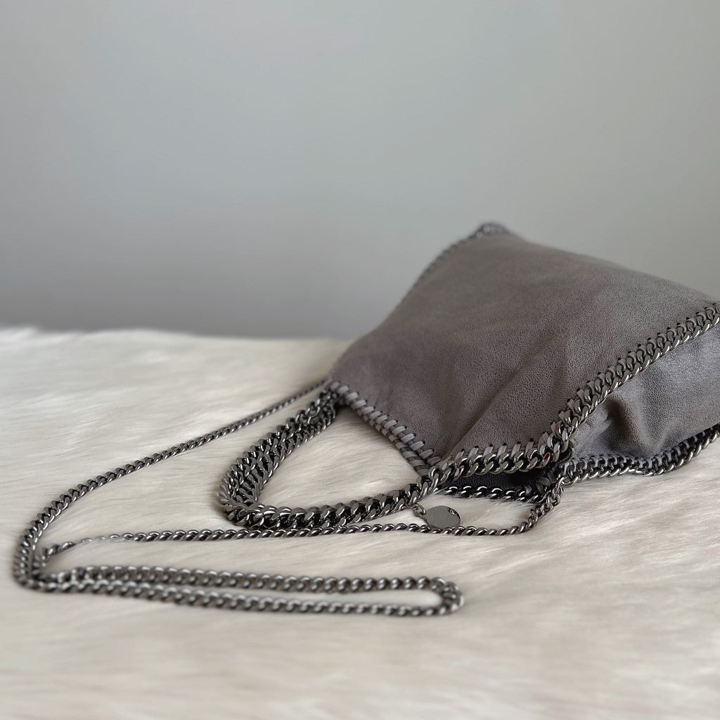 Stella Mccartney Grey Signature Falabella Shoulder Bag