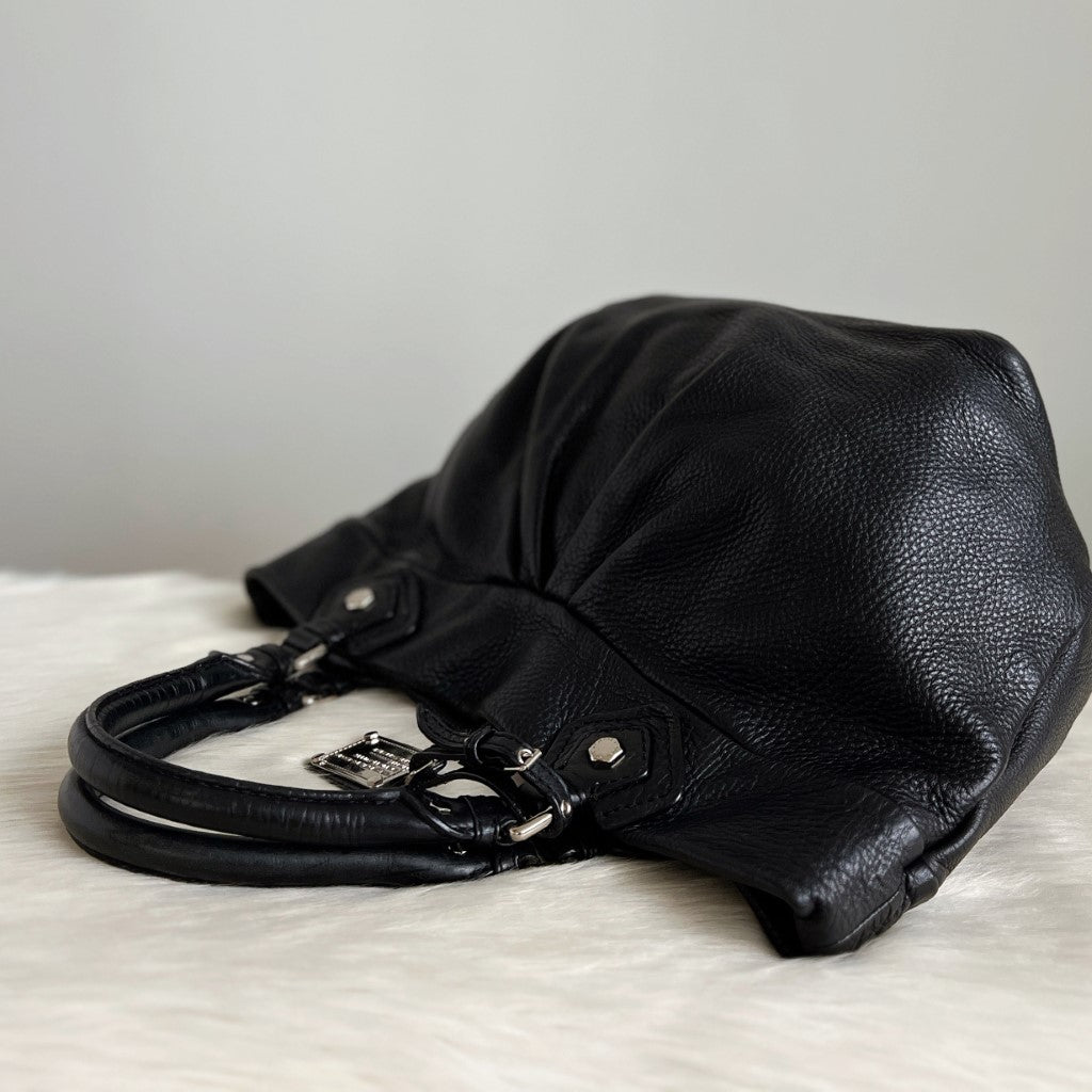 Marc Jacobs Black Leather Charm Detail Shoulder Bag