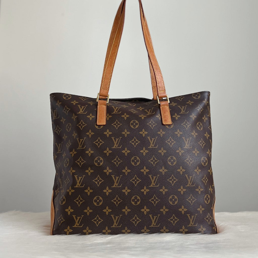 Louis Vuitton Signature Monogram Cabas Mezzo Shoulder Bag