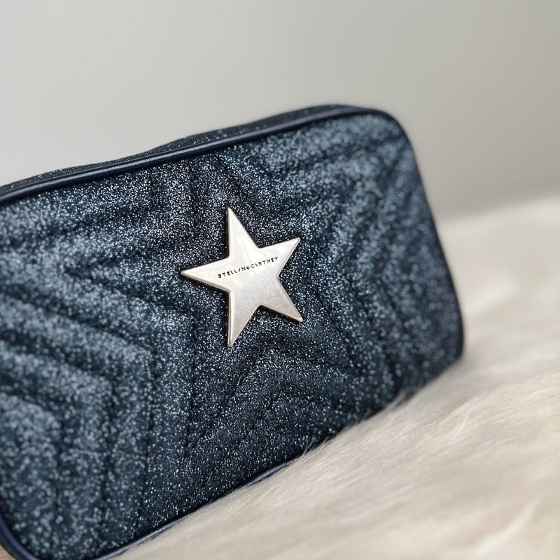 Stella McCartney Navy Sparkly Mini Star Detail Crossbody Shoulder Bag Excellent