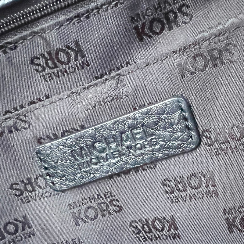Michael Kors Black Leather MK Charm Career Tote Bag