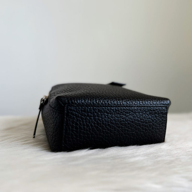 Kate Spade Black Leather Charm Detail 3 Way Mini Backpack Like New