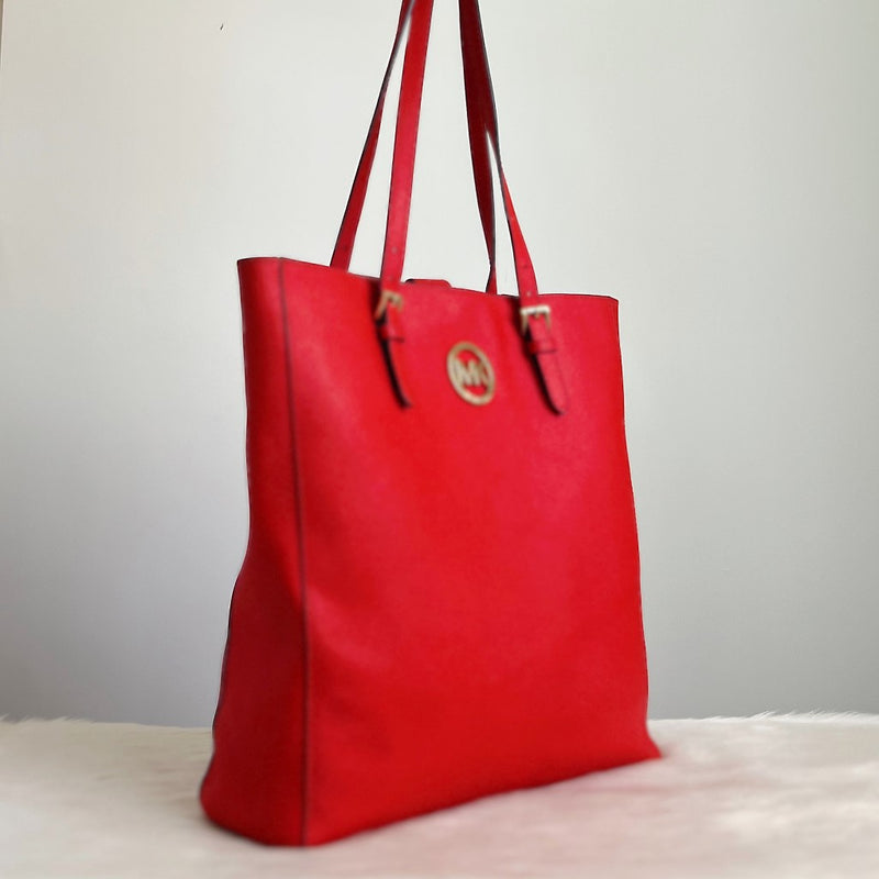 Michael Kors Vermilion Leather Shopper Shoulder Bag
