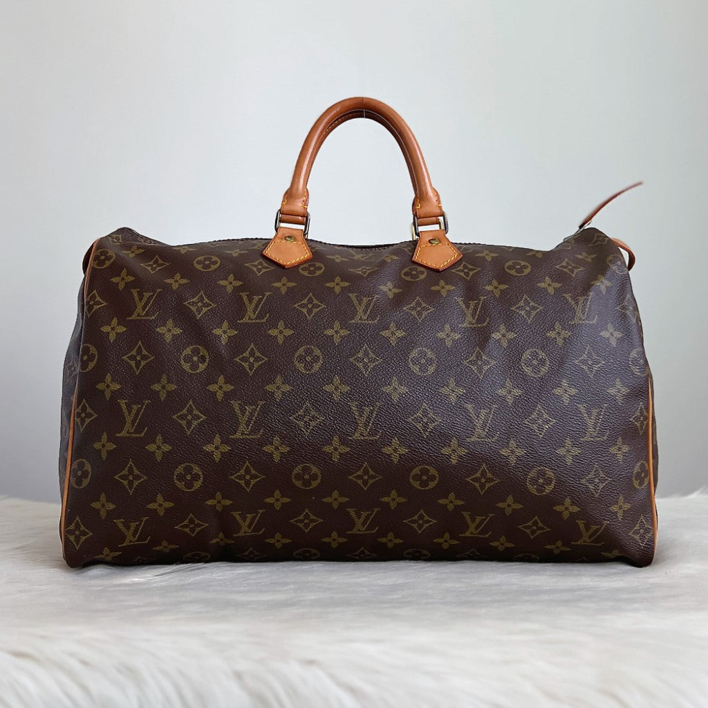 Louis Vuitton Signature Monogram Large Speedy 40 Bag