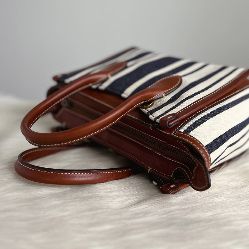Ralph Lauren Stripe Detail 2 Way Shoulder Bag Excellent