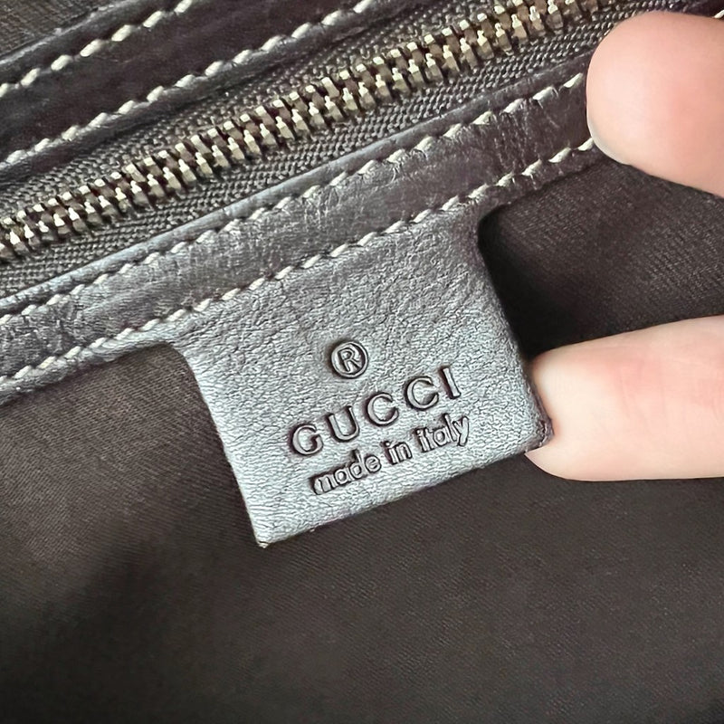 Gucci Signature Horsebit Pattern Half Moon Shoulder Bag