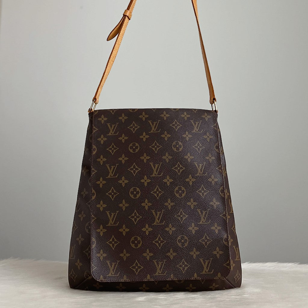 Louis Vuitton Signature Monogram Musette GM Crossbody Shoulder Bag