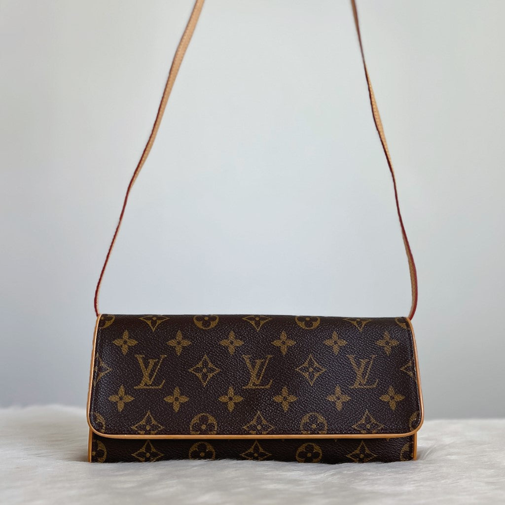 Louis Vuitton Signature Monogram Pochette Twin GM Shoulder Bag