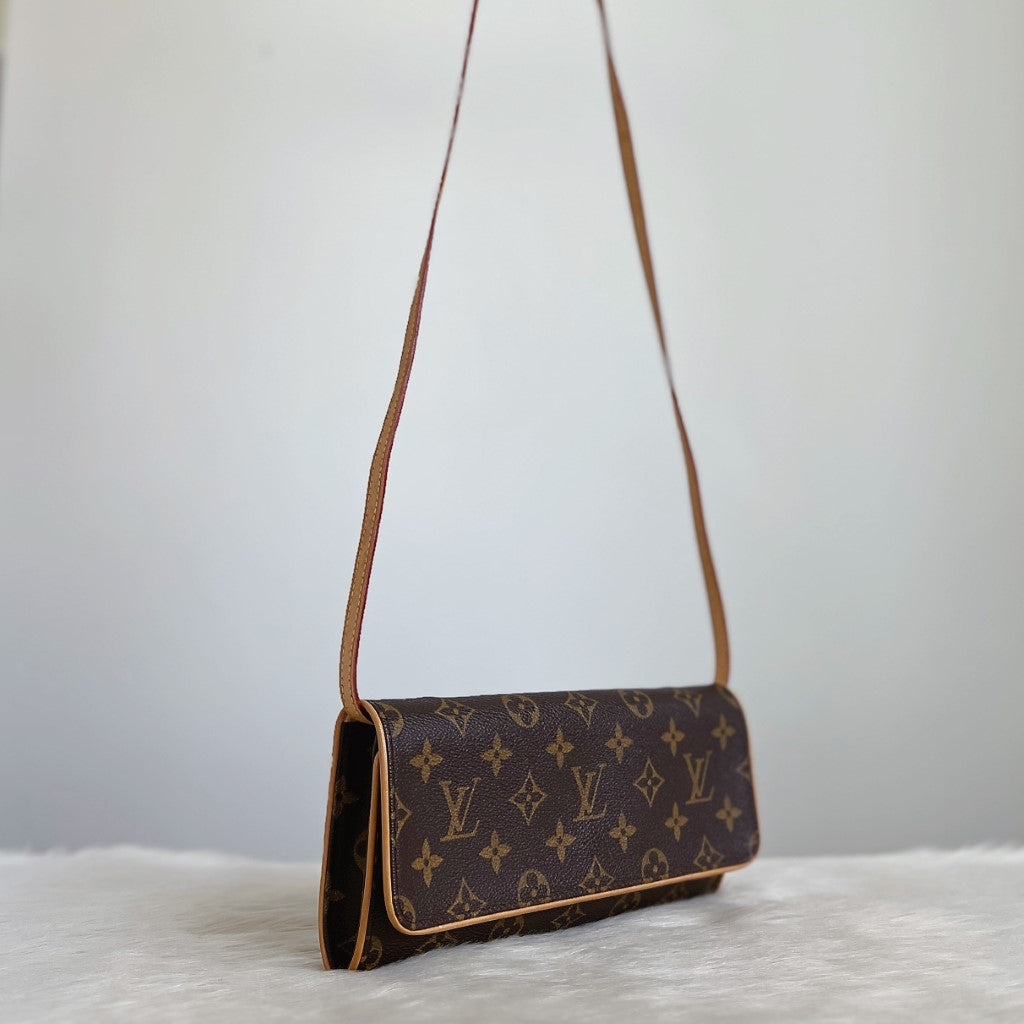 Louis Vuitton Signature Monogram Pochette Twin GM Shoulder Bag