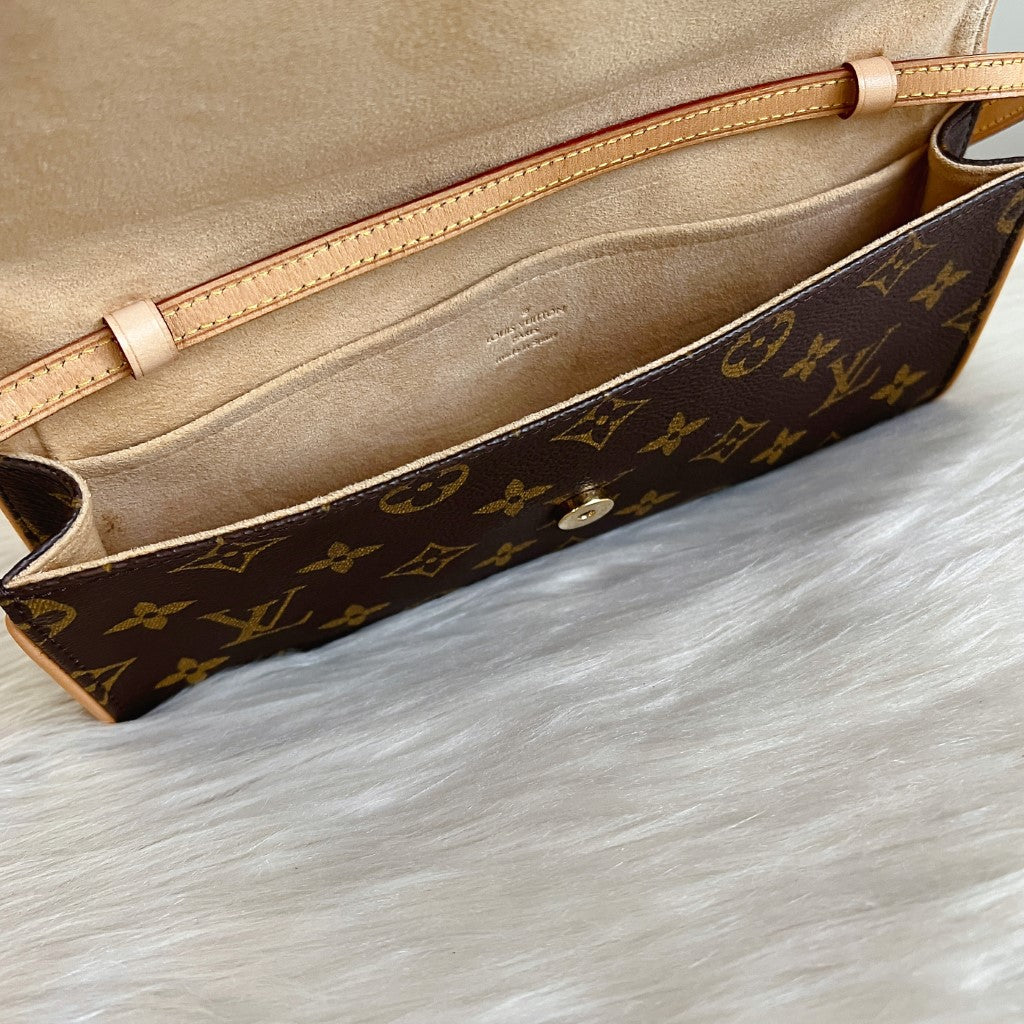 Louis Vuitton Signature Monogram Pochette Twin GM Shoulder Bag