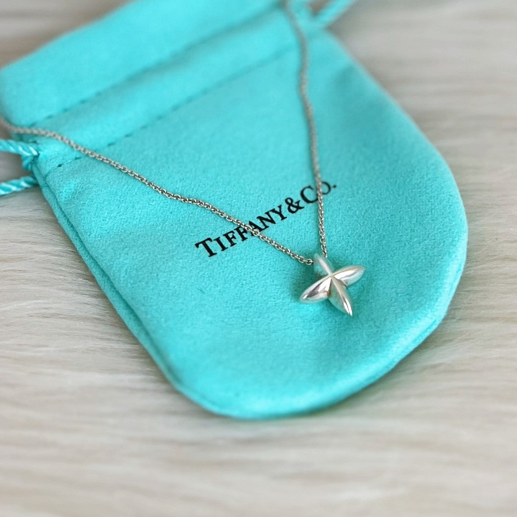 Tiffany & Co 925 Silver Small Star Necklace Excellent