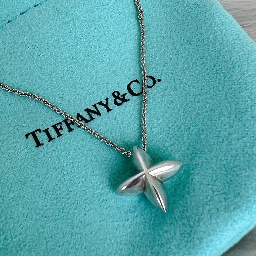 Tiffany & Co 925 Silver Small Star Necklace Excellent