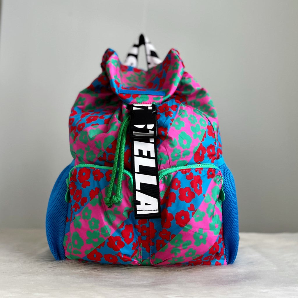 Stella McCartney Floral Pattern Multi-pocket Backpack Like New