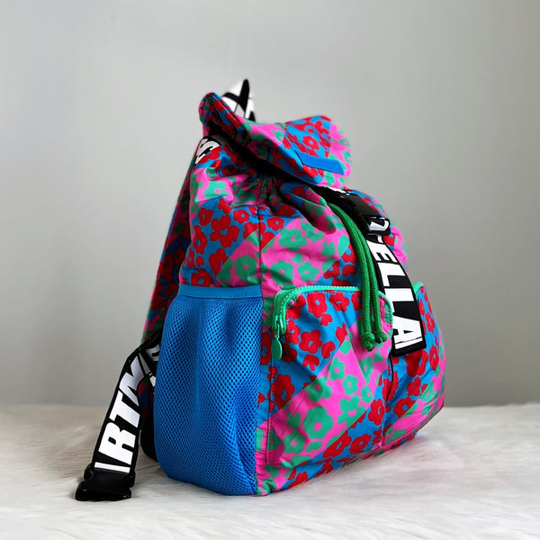 Stella McCartney Floral Pattern Multi-pocket Backpack Like New