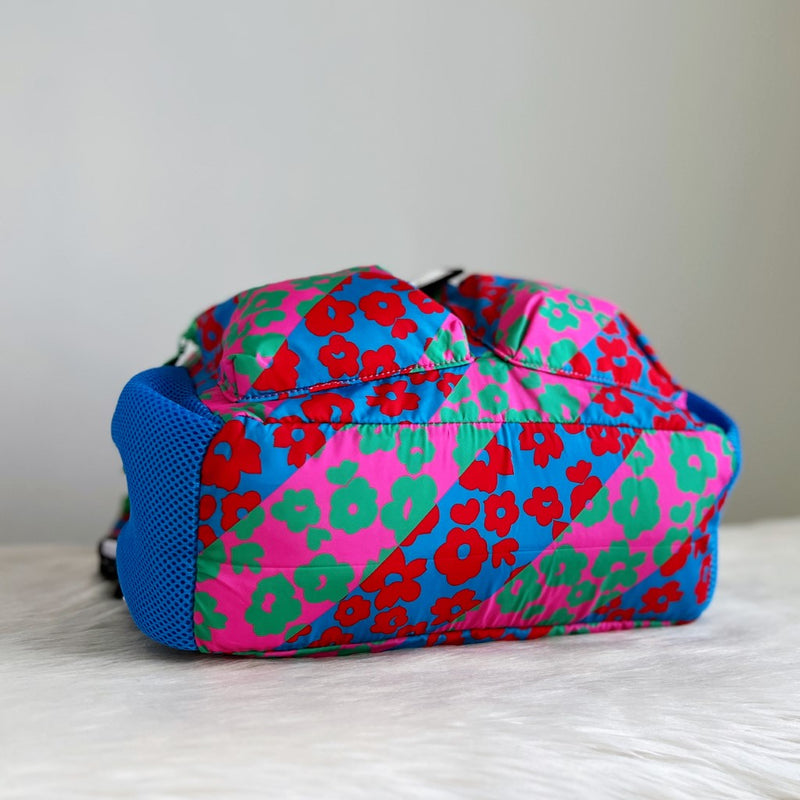 Stella McCartney Floral Pattern Multi-pocket Backpack Like New