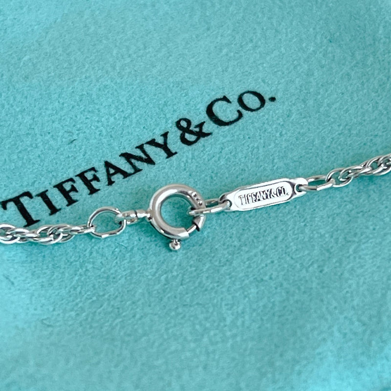 Tiffany & Co Pleated Heart 925 Silver Necklace Excellent