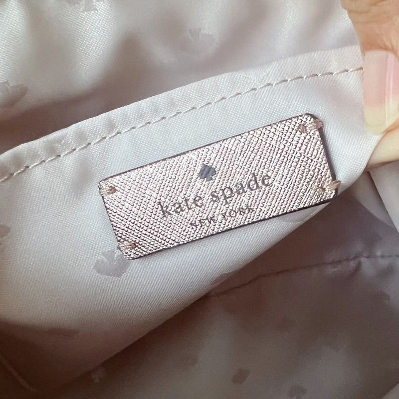 Kate Spade Pink Sparkling Front Logo 2 Way Shoulder Bag Excellent