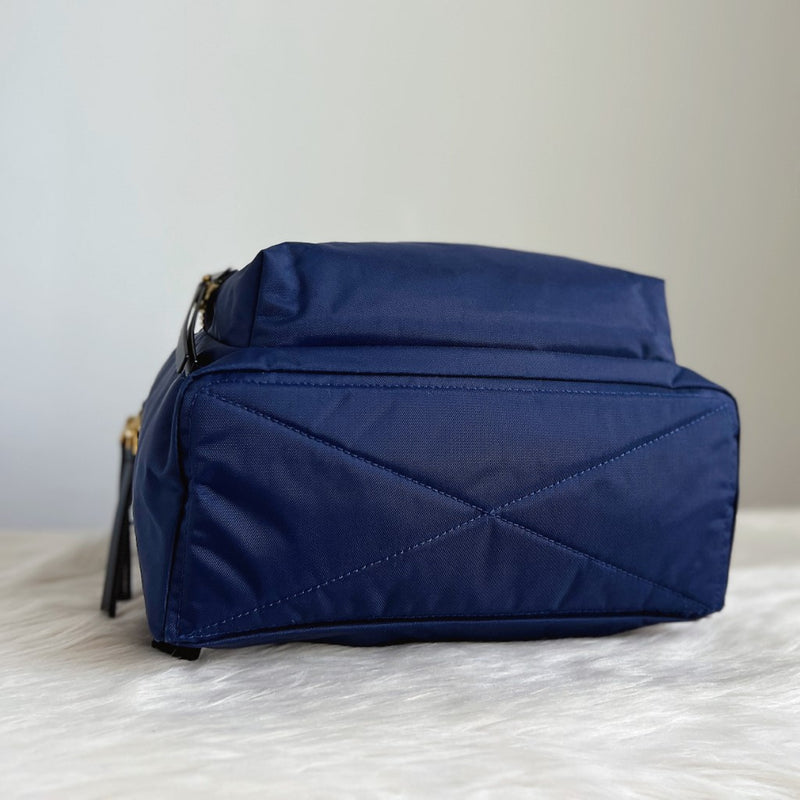 Marc Jacobs Navy Layered Zip Detail Backpack Excellent