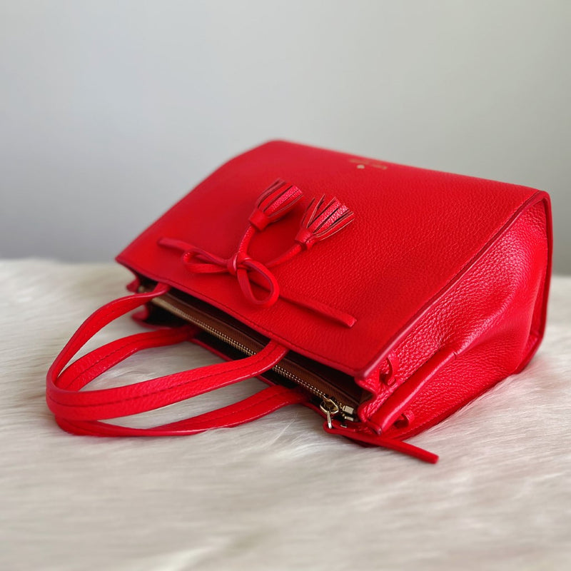 Kate Spade Strawberry Leather Bow Detail 2 Way Shoulder Bag