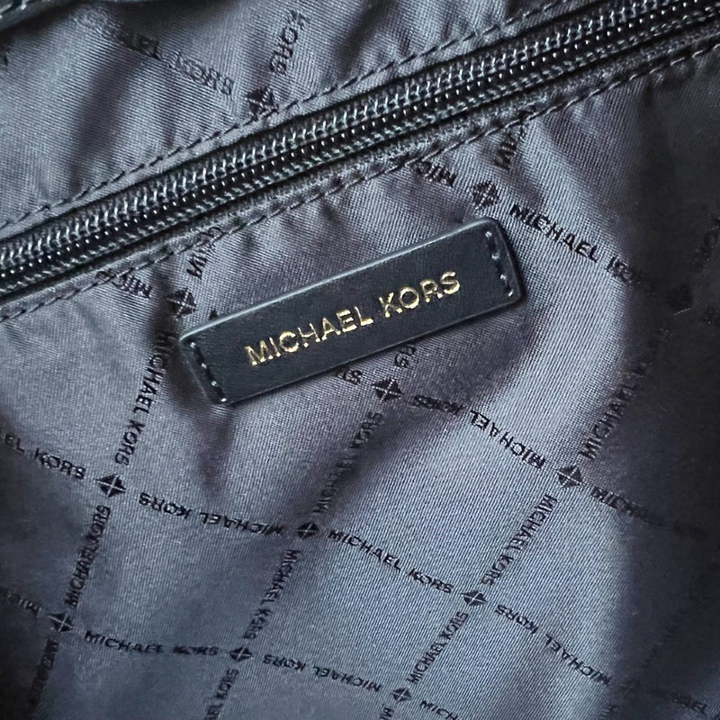 Michael Kors Black Leather Triple Compartment Oversized Shoulder Bag Like New