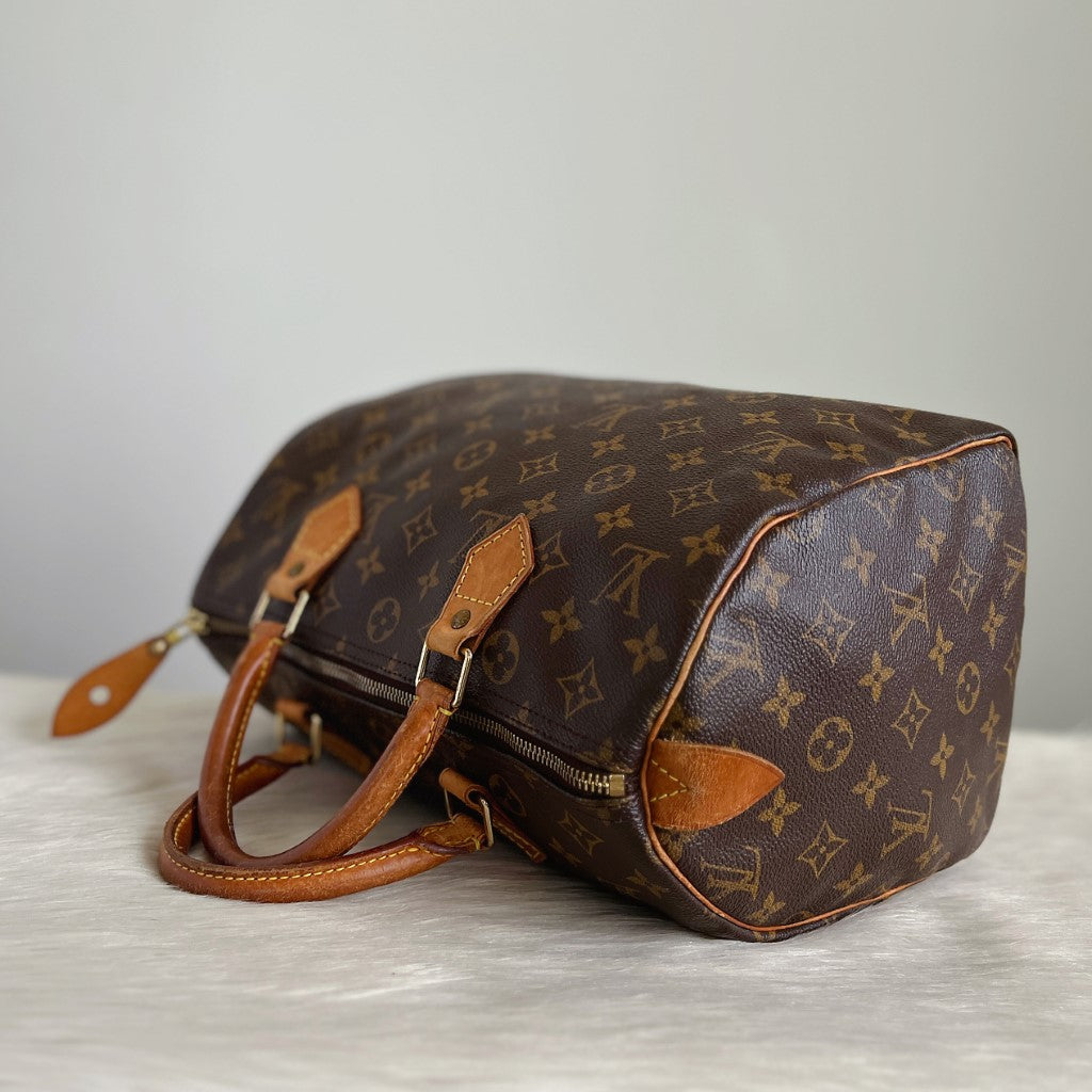 Louis Vuitton Signature Monogram Speedy 30 Tote Bag