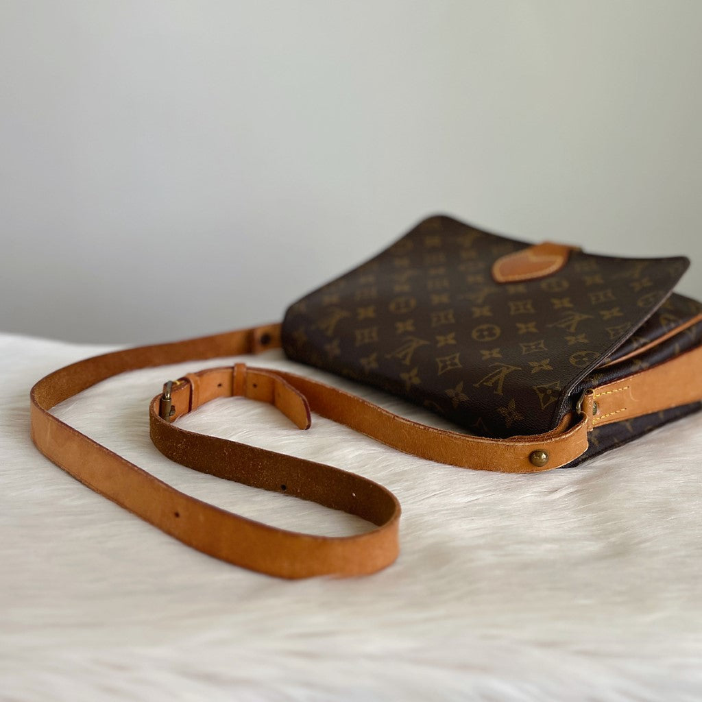 Louis Vuitton Signature Monogram Cartouchiere GM Crossbody Shoulder Bag