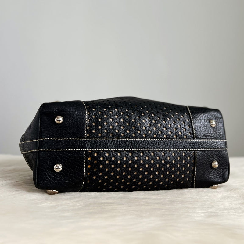 Dolce & Gabbana D&G Black Drawstring Detail Shoulder Bag