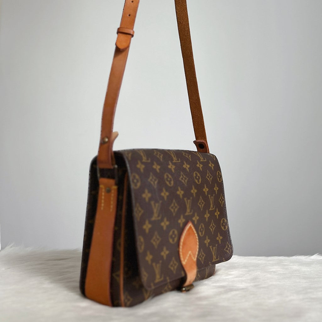 Louis Vuitton Signature Monogram Cartouchiere GM Crossbody Shoulder Bag