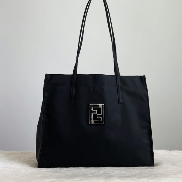 Fendi Black Nylon Classic Career Shoulder Bag