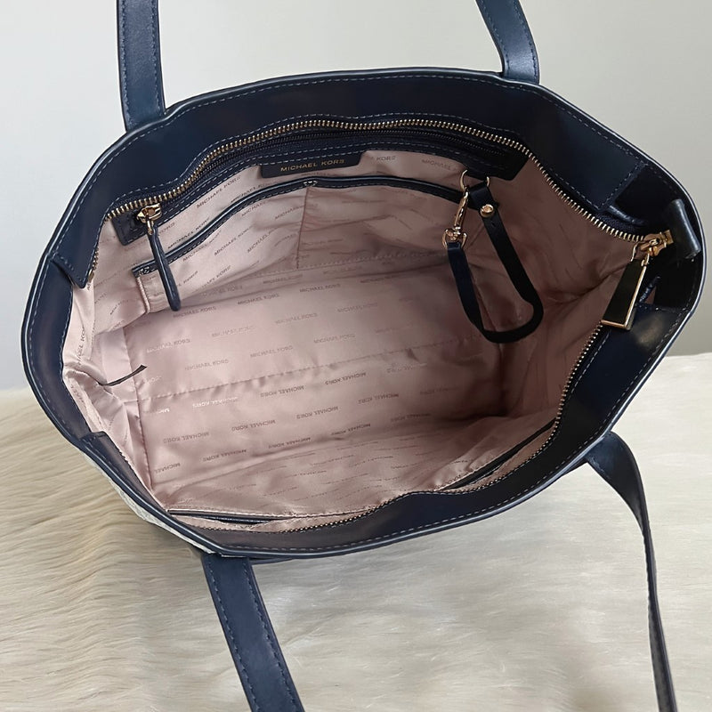 Michael Kors Tri-Tone MK Monogram Patchwork Shoulder Bag Like New