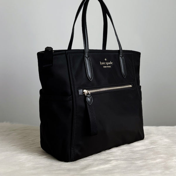 Kate Spade Black Front Logo Way Shoulder Bag Like New