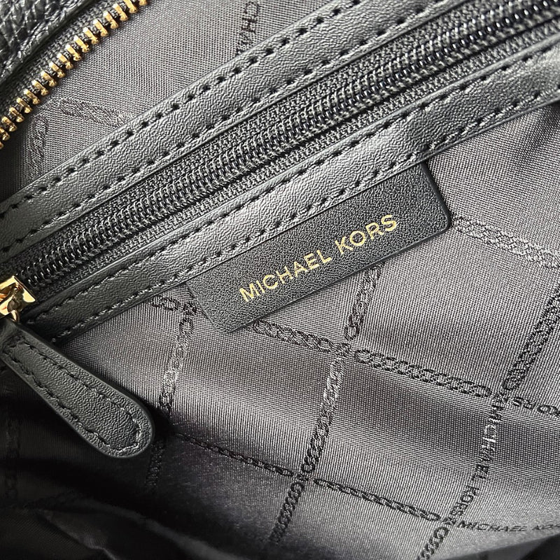 Michael Kors Black Leather Double Compartment Backpack Like New