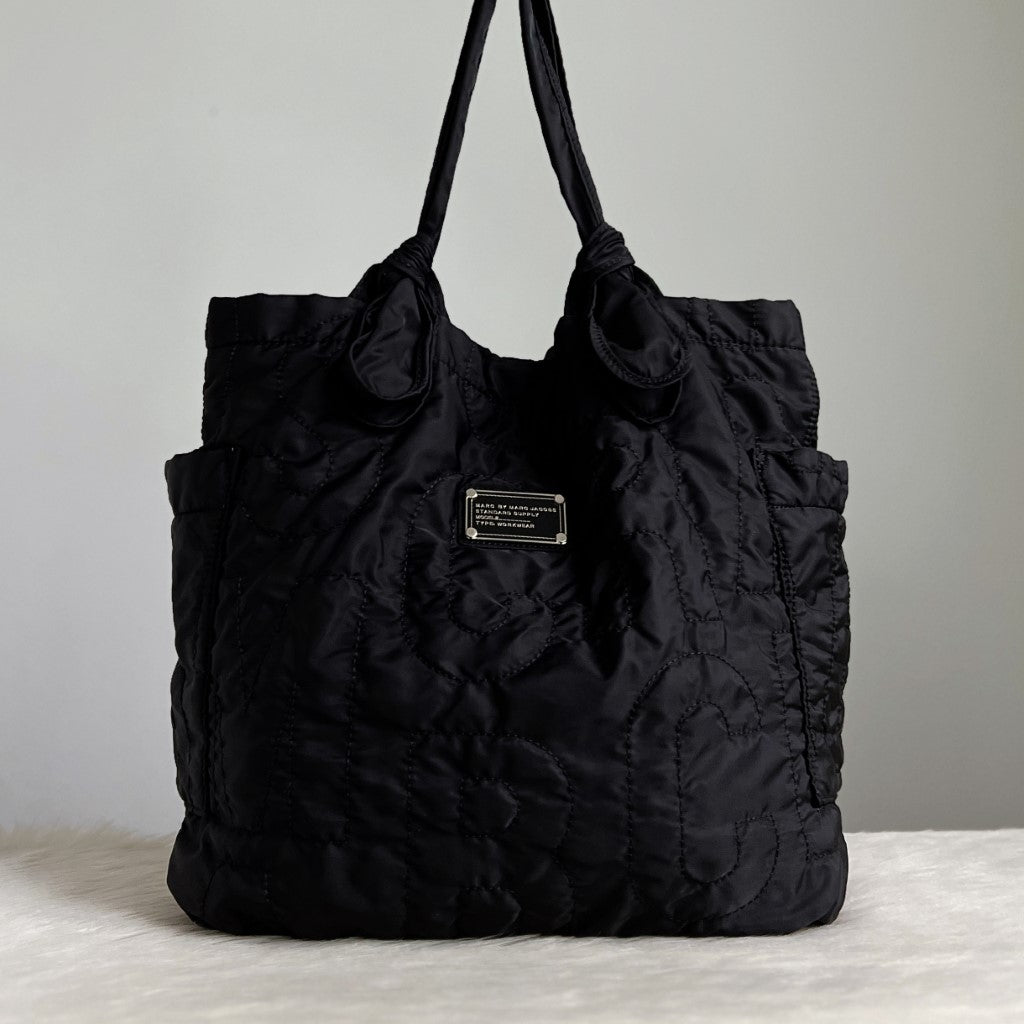 Marc Jacobs Signature Black Shopper Large Shoulder Bag