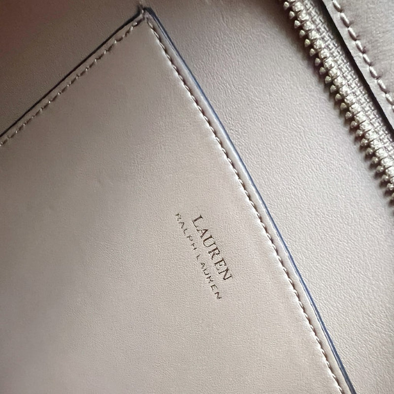 Ralph Lauren Tan Leather Charm Detail 2 Way Shoulder Bag Like New