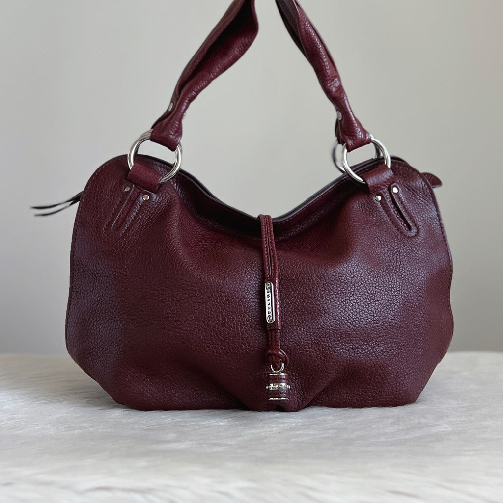 Celine Rust Leather Front Detail Shoulder Bag Excellent