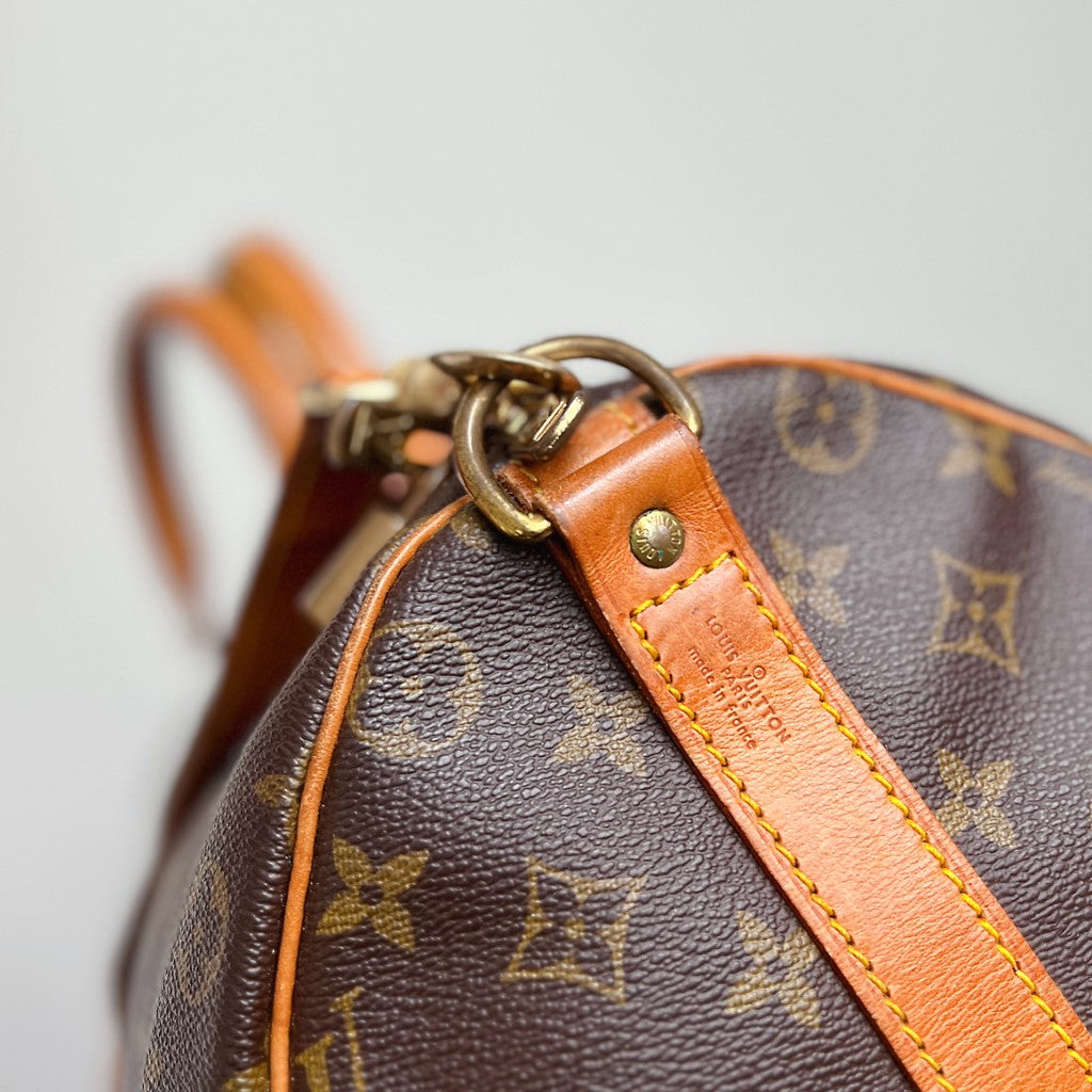 Louis Vuitton Signature Monogram Bandouliere Keepall 50 Travel Bag