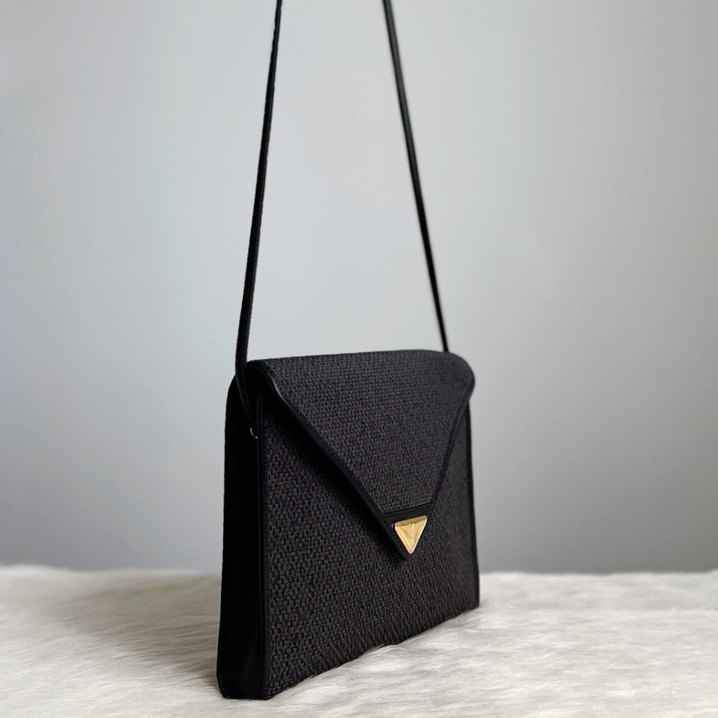 Saint Laurent YSL Front Logo Messenger Crossbody Shoulder Bag