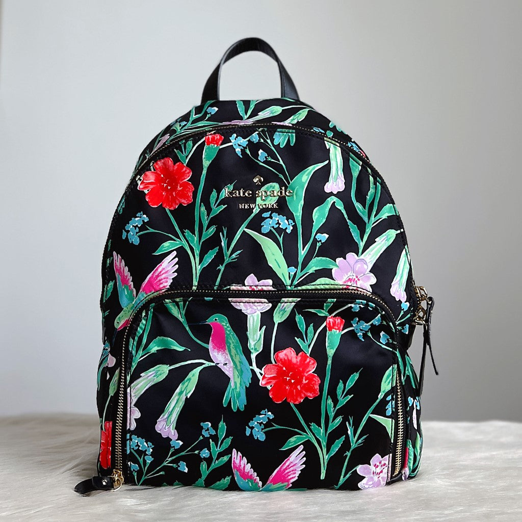 Kate Spade Floral Pattern Summer Romantic Backpack Excellent