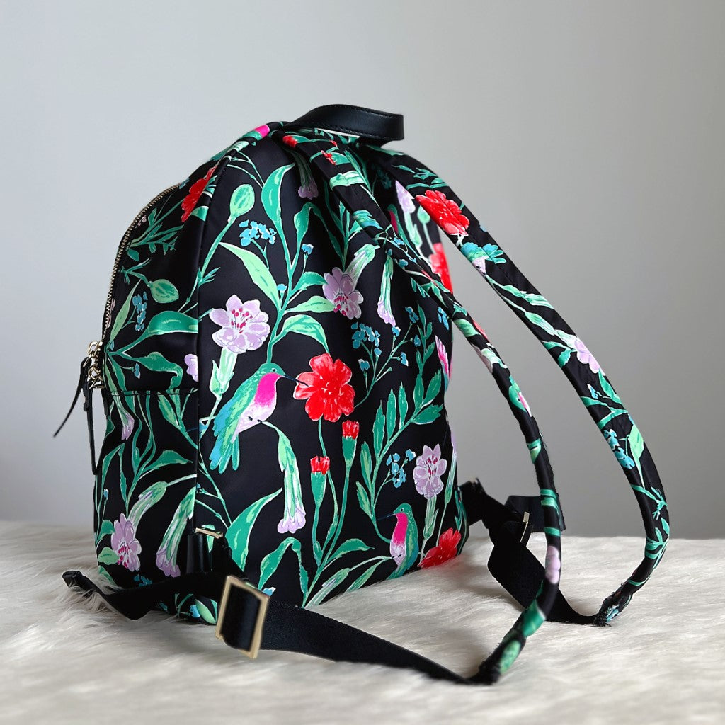 Kate Spade Floral Pattern Summer Romantic Backpack Excellent