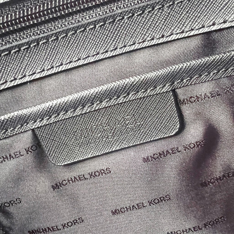 Michael Kors Black Leather MK Charm Career Shoulder Bag Like New