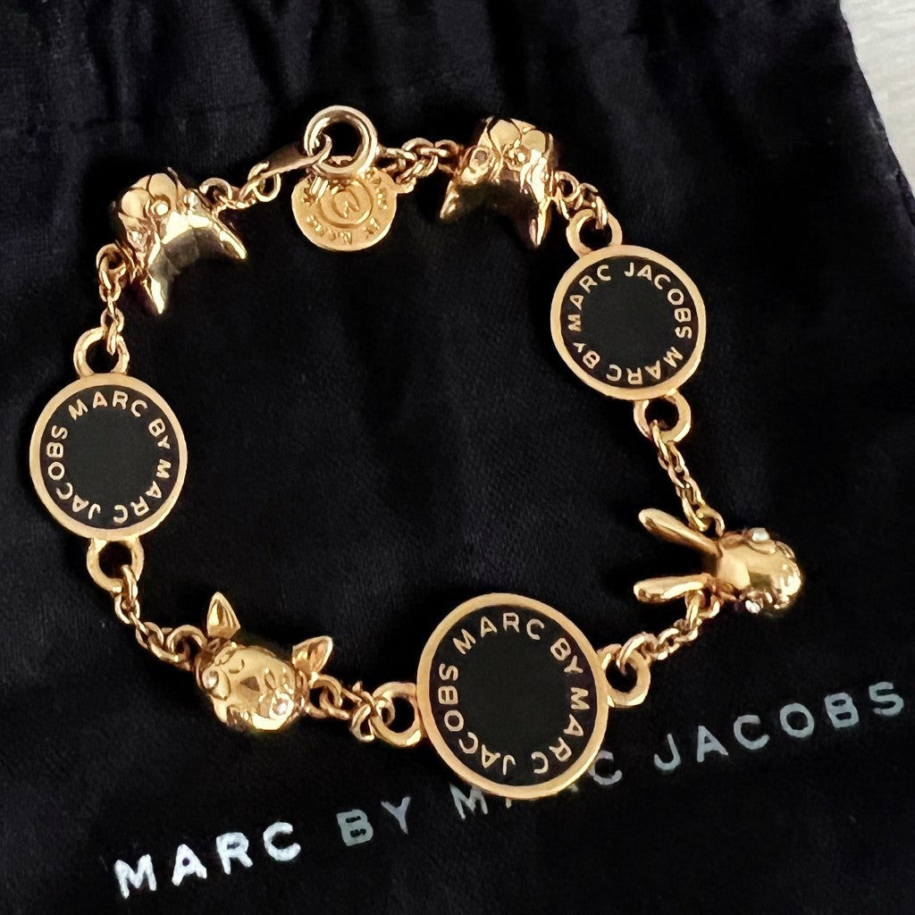 Marc Jacobs Gold Colour Animal Detail Bracelet Like New