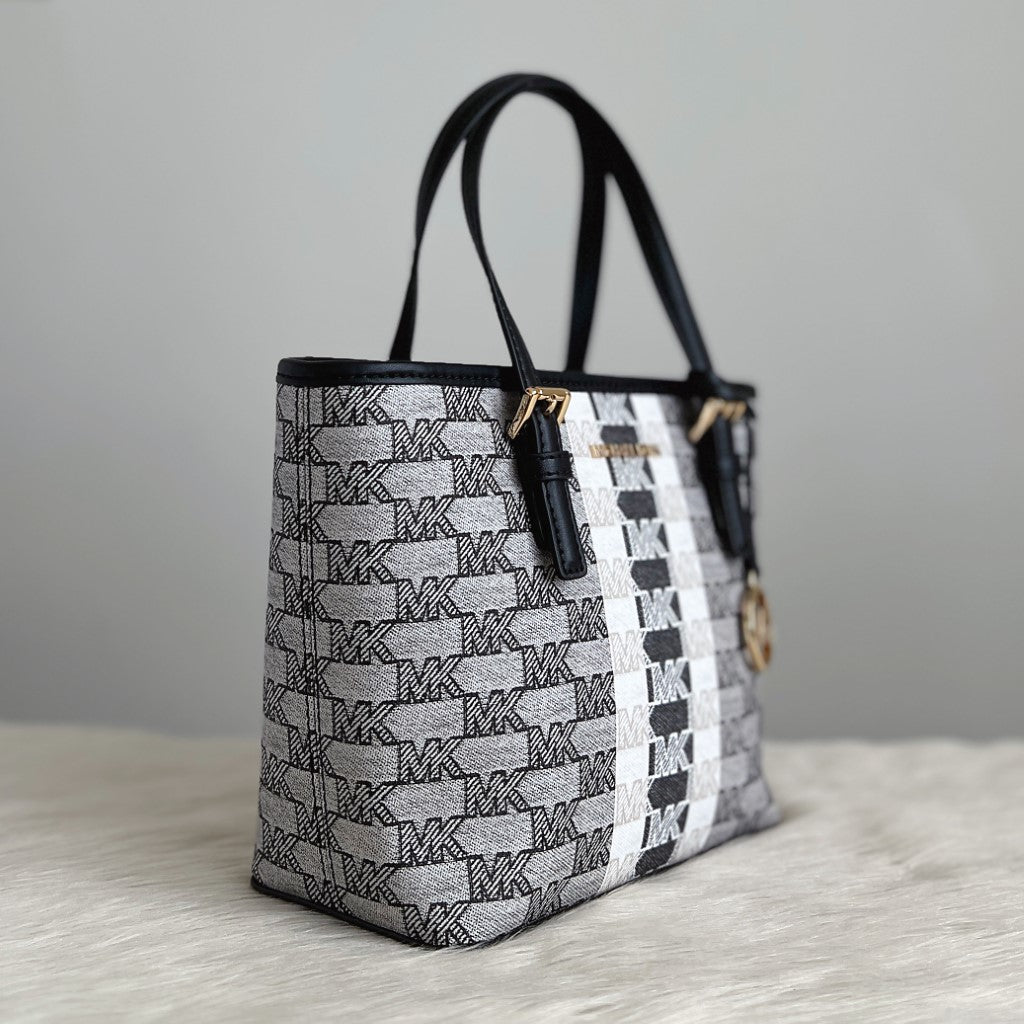 Michael Kors MK Monogram Print 2 Way Shoulder Bag Like New