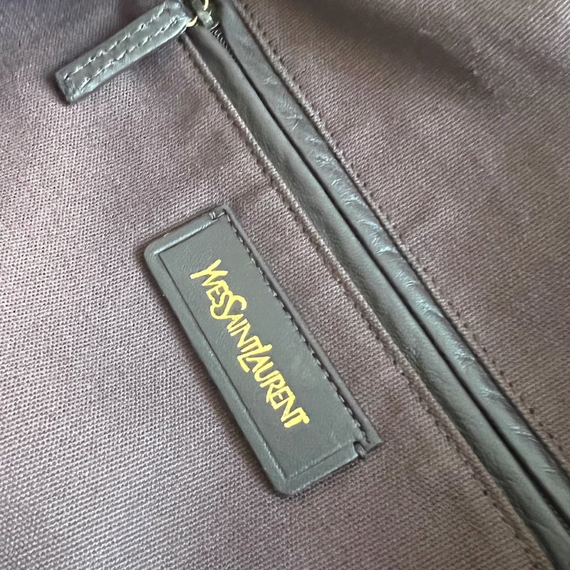 Saint Laurent YSL Caramel Leather Large Boston Shoulder Bag