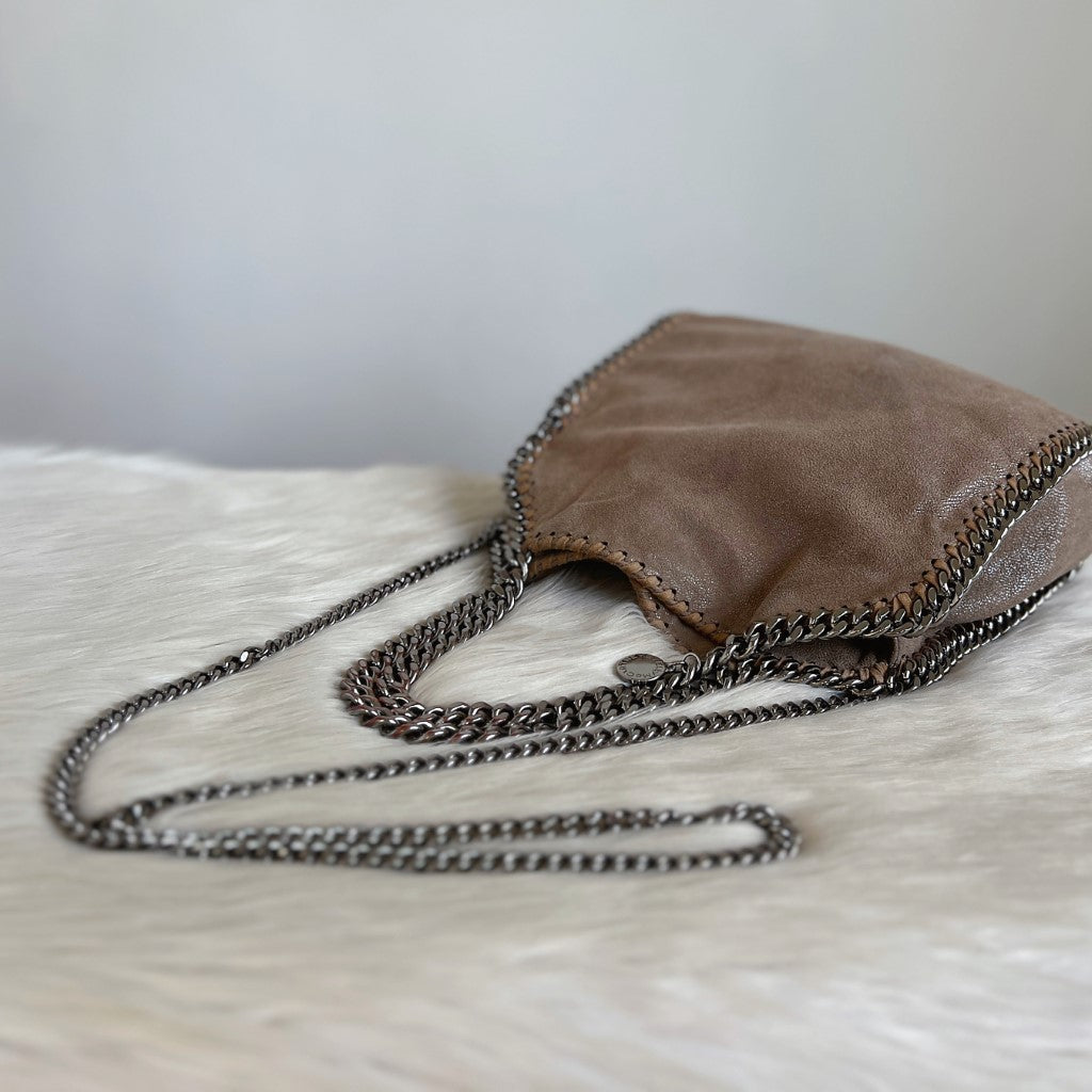 Stella Mccartney Mocha Signature Mini Falabella Shoulder Bag