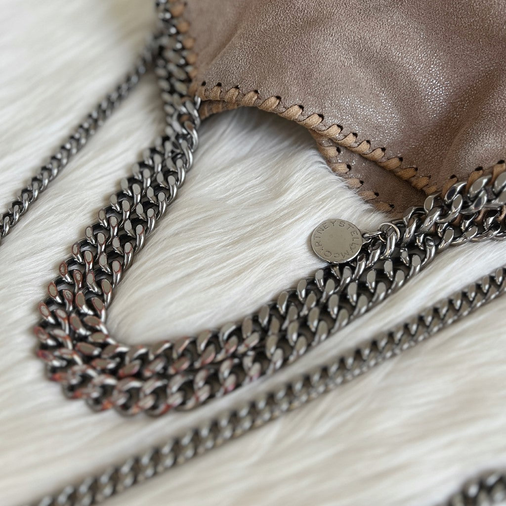 Stella Mccartney Mocha Signature Mini Falabella Shoulder Bag